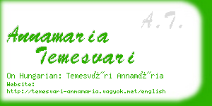 annamaria temesvari business card